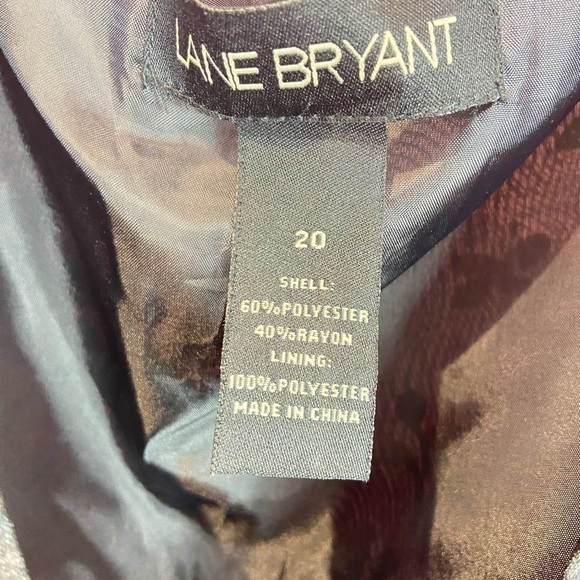 Lane Bryant Black Floral Sleeveless V-Neck Lace Sheer Lined Size 20 - Picture 5 of 8